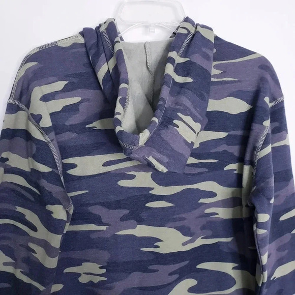 Socialite Jacket Hoodie Camo Green Multi-Color Pullover Fleece Lined Long Sleeve - Picture 7 of 13